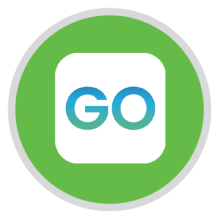 Step 1 illustration: image of the CSC GO app logo